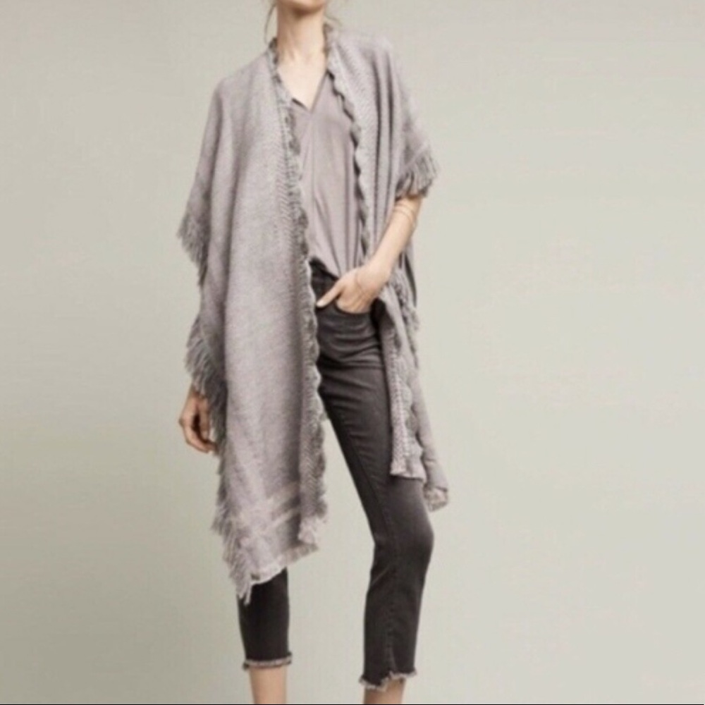 NWT Anthro Montreux Boho Shawl Fringe Kimono